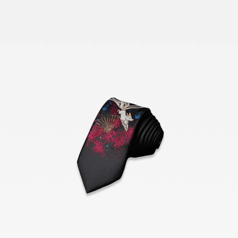Women’s woman womens Men’s man mens Unisex Genflex Gender Neutral Genderfluid Japanese anime style solid fashion Two-Dimensional Nine-Tailed Fox Tie JKDK Uniform Shirt Handmade Versatile Fashionable Nine-Tailed Fox Fairy evening Necktie Fashionable Accessory Ties in black