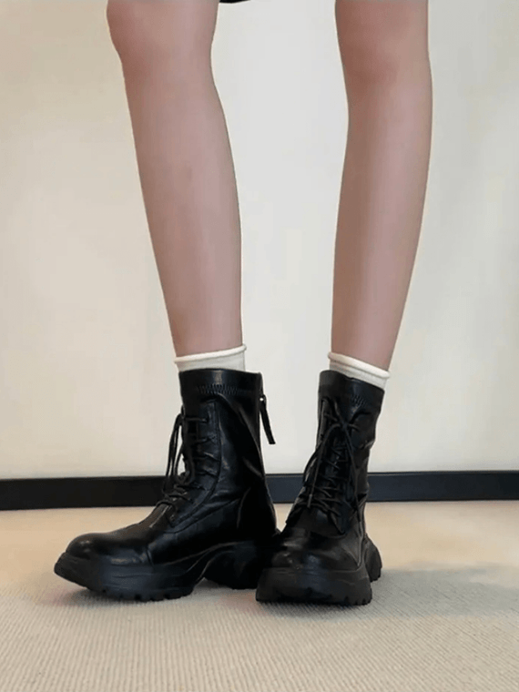 Women’s woman womens Men’s man mens Unisex Genflex Gender Neutral Genderfluid petite-, tall-, plus-, size British style Dr. Martens Retro thick bottom Heightening back Zipper Slim Low Tube ankle Waterproof Platform Boots in black