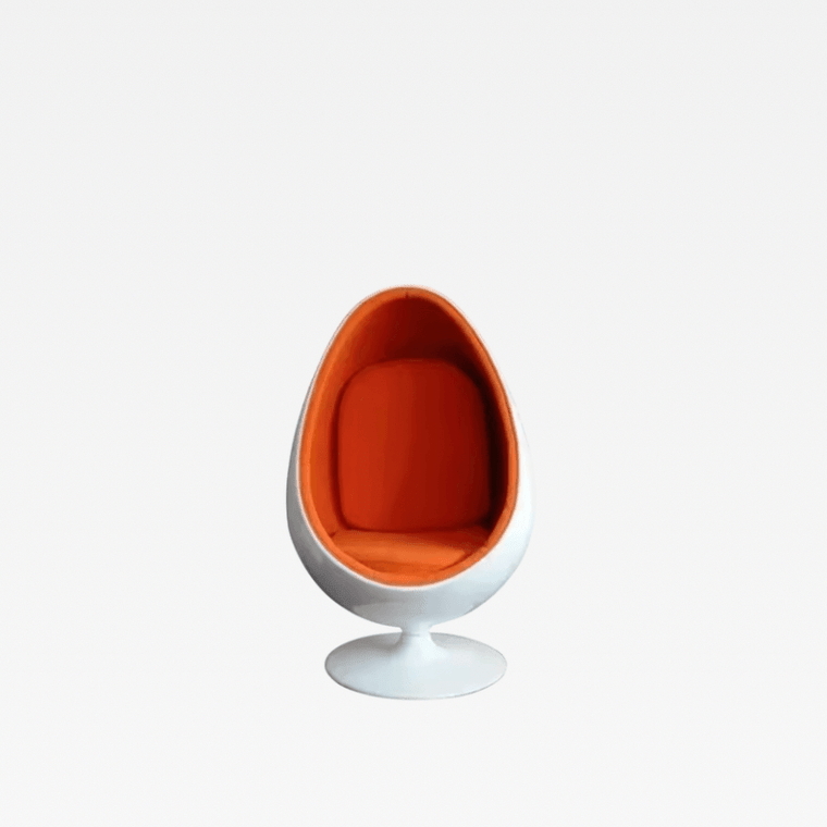 Office Home JC Norway Scandinavia Scandinavian Norwegian Nordic style fashion Study-, Living-, Room Single FRP Shopping Mall Personality Pointed Ball Round Leisure Creative Egg Chair Armchair Chairs furniture in orange with white