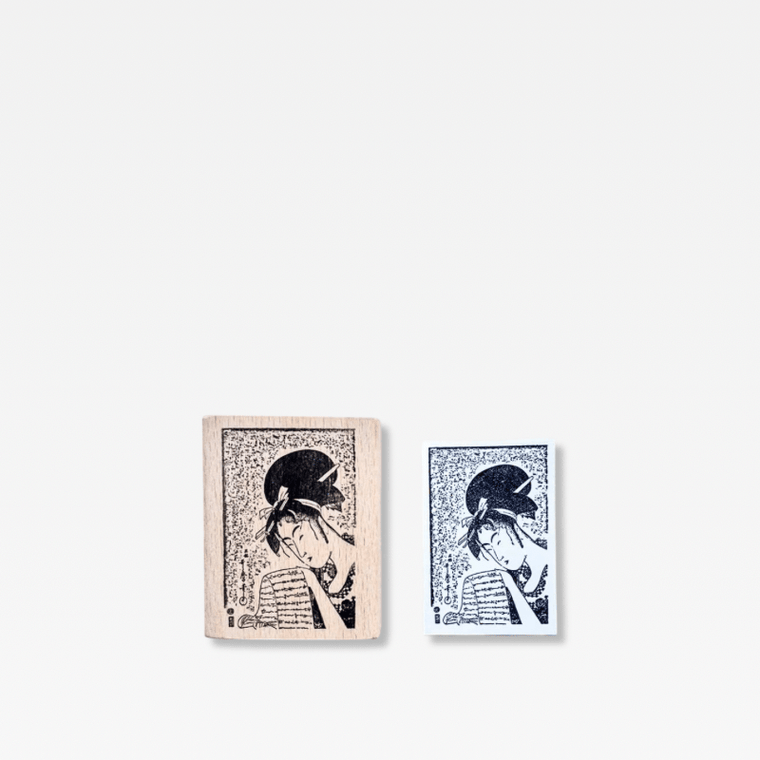 Office Home Tourism souvenir Japanese wooden Stamp Scrapbooking Ukiyo Japan Travelogue Vintage Scrapbook Journaling Diary Decoration Wood Notebooks Stamps seals Japan souvenirs Geisha Girl in natural light wood