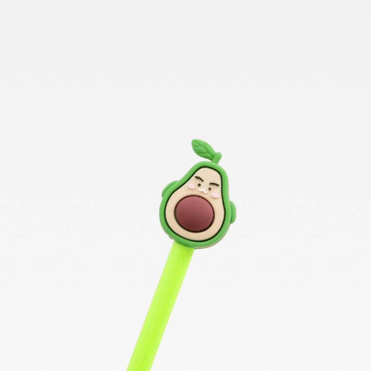 Office Home School Cute Kawaii Avocado Fruit Gel Pen Stationery Office School Supplies Kids Gifts Sweet Lovely Pretty Creative pens in green with brown