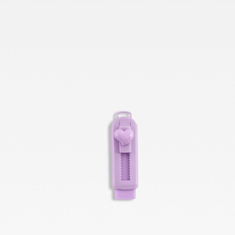 Cute Candy Color Kawaii Rubber Stationery School Office Supplies Creative Pencil Eraser Novelty Pretty erasers in purple love heart