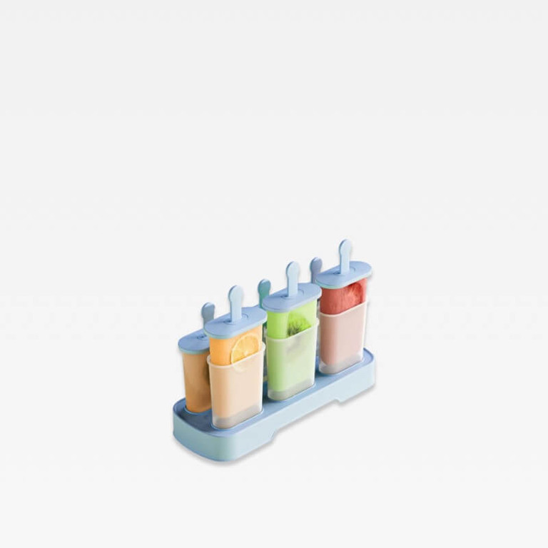 Popsicle Molds 6-Piece Set 6 Pieces Ice Popsicle Maker-BPA Free, Easy-Release Ice Pop Homemade kitchen Ice Cream Molds in light blue