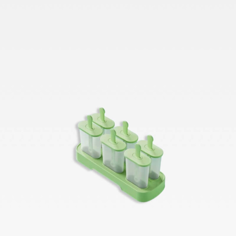 Popsicle Molds 6-Piece Set 6 Pieces Ice Popsicle Maker-BPA Free, Easy-Release Ice Pop Homemade kitchen Ice Cream lolly icelolly Molds in light green