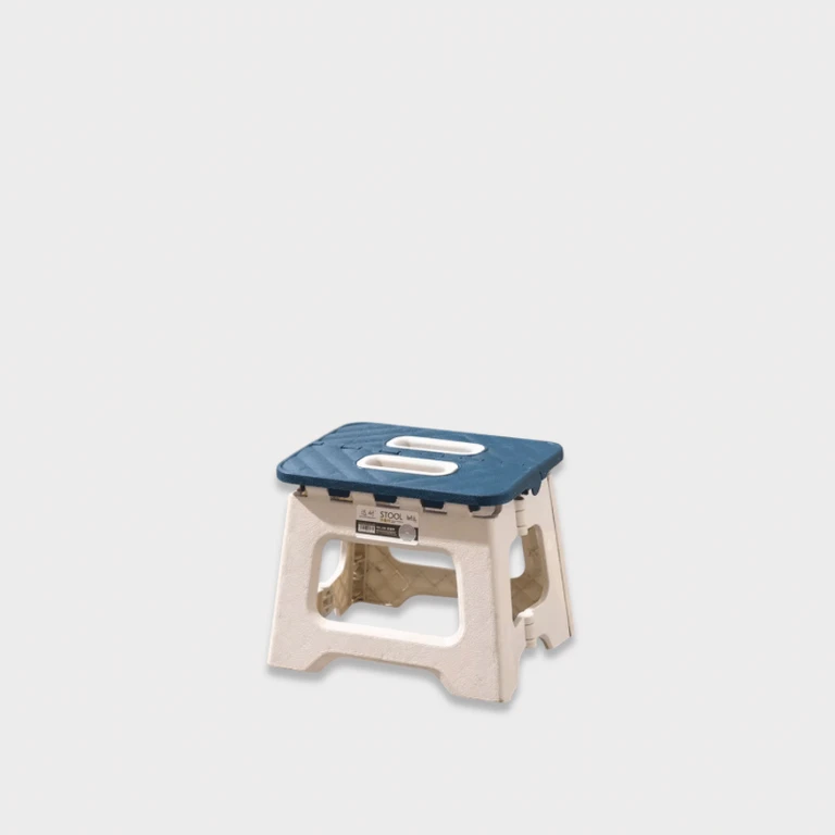 Office Home Adult Children Portable Folding Stool Thickened Plastic Saddle Chair for Outdoor Activities and Fishing Gifts Party Favors stools in dark blue with beige cream