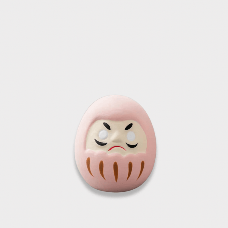 Japanese Ceramic Daruma Doll Crafts Charm Lucky Fortune Miniature Decor Daruma Japanese Traditional Style Home Ornament Dolls Charms figurines Souvenirs in pink