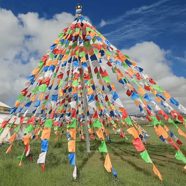 Office Home garden outdoors Tibetan Buddhism Satin Prayer Flags 5 Color Prayer Flags Xizang Longda Prayer Flag Decor Pray for Happiness Health Fengma Flag In multi color34