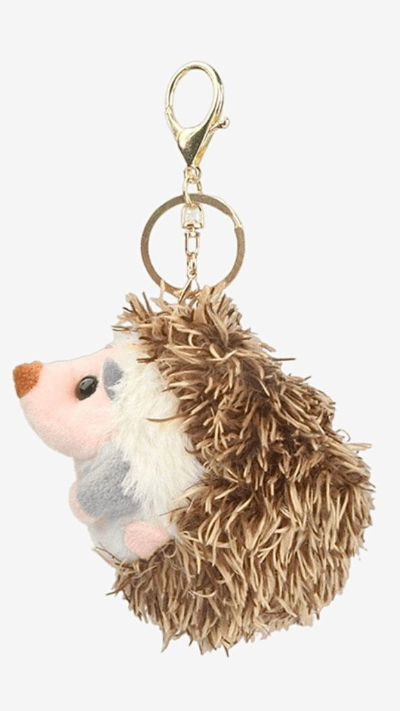 Cute Anime Plush Pompon Hedgehog Keychains Auto Animal Keychain Bag Mobile Phone Pendant Keyring Cute Cat Car Keychain Fake Fur Key Chain Key Chains Charm Trending