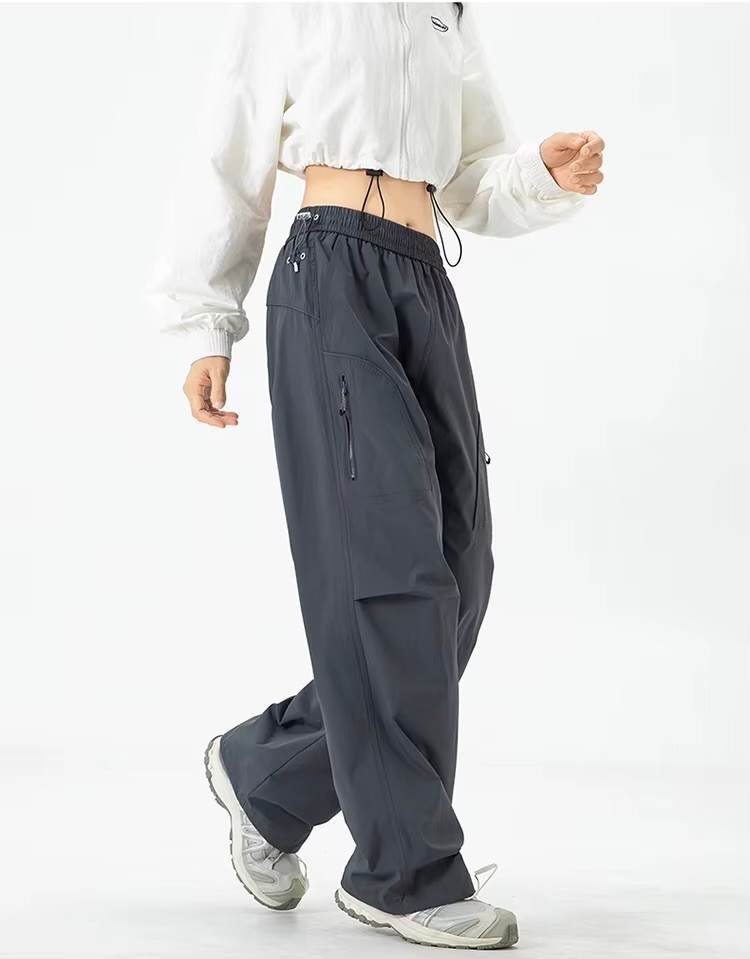 Women’s woman womens Men’s man mens Unisex Genflex Gender Neutral Genderfluid petite-, tall-, plus-, size Straight Loose Youth Casual Straight Sportswear fitness skiing commuting outdoors workwear Fashion Thin Style S-XXL Mid-rise Wide-leg Baggy Cargo Field Pants Breathable Thin Trousers in dark Gray grey