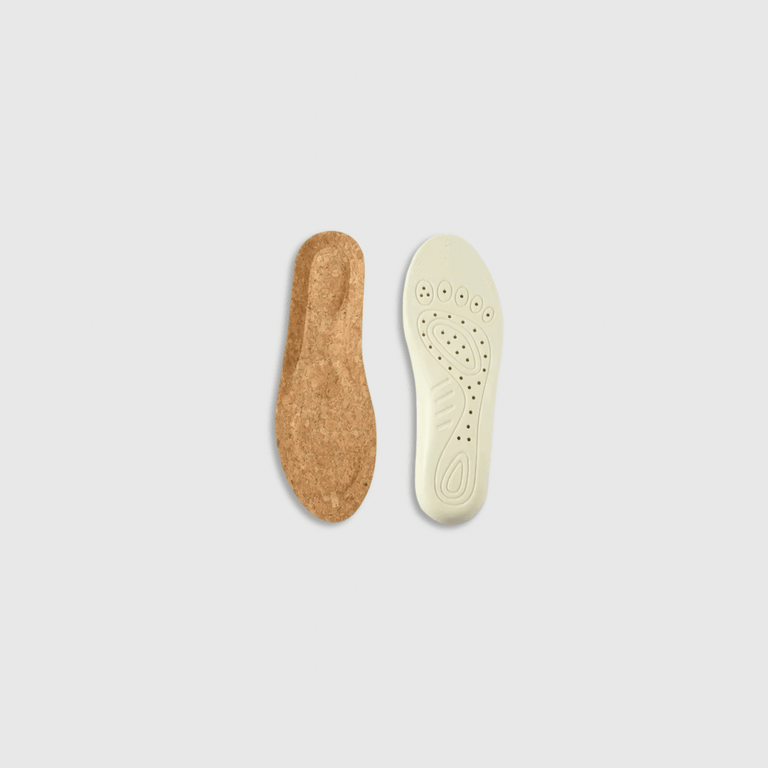 Sports Breathable Deodorant Absorbent Flat Foot Arch Support Shock Absorbing Bamboo Cork Insole Men Women Massage Shoe Pad Suitable for flat shoes and sports shoes Pads insoles in brown