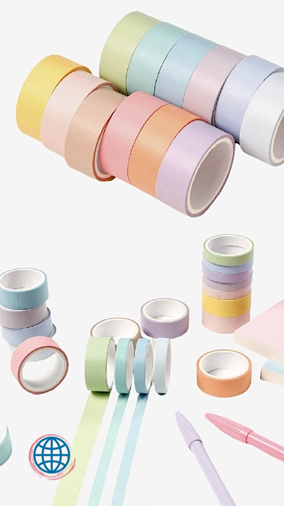 12-Roll 12 Rolls/pc Macaron Masking Tape Set 7.5mm Slim Decorative Tapes 15mm Wide Washi Tape for Diary Album Gift Stationery Office Supplies Adhesive Trending