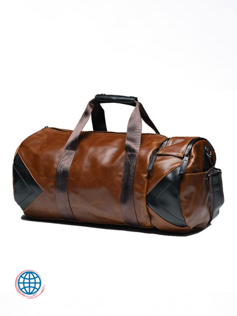Duffle Bag Retro Coffee Brown PU Travel Bags Handbag Sport Short Hiking Casual Waterproof Bucket Travel Bags Trending Maternity Hospital Checklist
