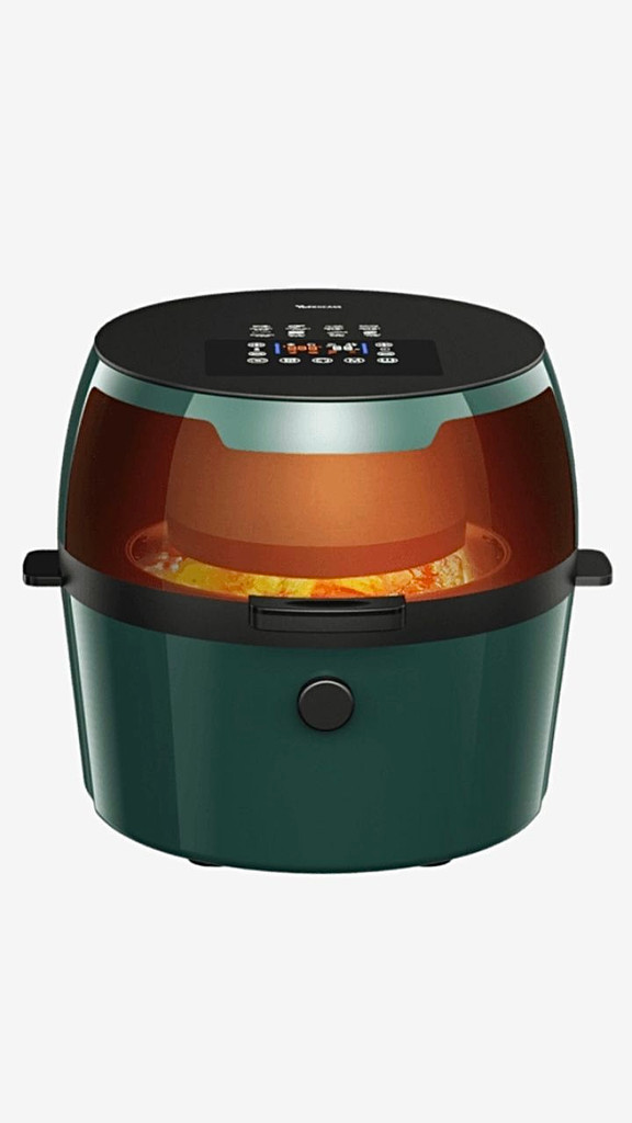 Air Fryer 8L YAXIICASS Electric Large Capacity Green Fryers Without Oil Fryer With Visual Window Trending