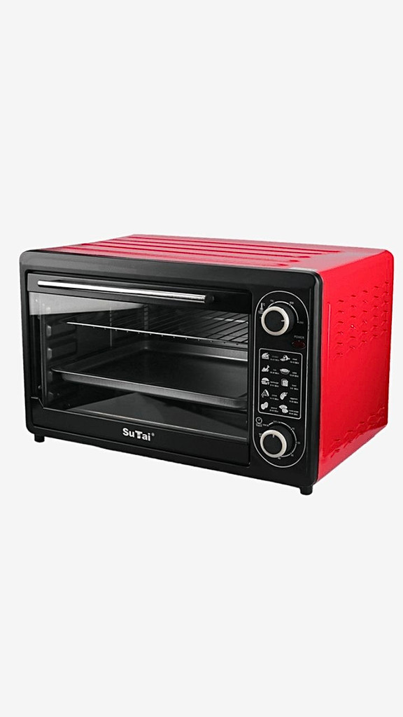 Electric Oven Air Fryer 48L Mechanical 2200W Red Black Air Fryer Electric Stove Electric Grill Bread Maker Toaster Pizza Home Appliance Dehydrators Trending
