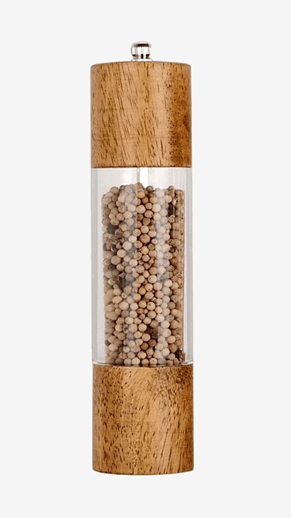Premium Pepper Mill Wood Acrylic Salt Grinder Manual Wooden Grinders 8 Inch Mills Trending Salt Pigs, Cellars & Servers