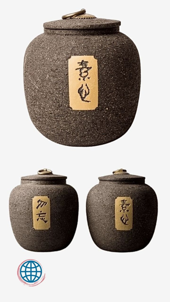 Handmade Tea Storage Caddy Seal Jar with Lid Vintage Kit Ceramic Coarse Pottery Teaware Accessories Coffee Beans Cans Tanks Trending Caddies