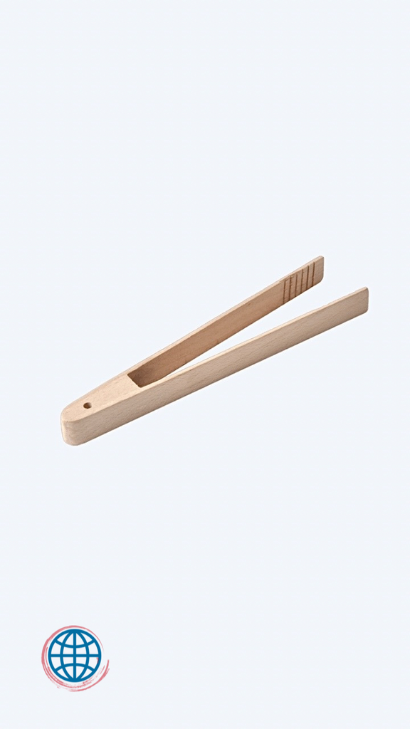 Easy-Grip Bamboo Toast Tongs 1-Piece Bamboo Kitchen Long Easy Grip Kitchen Serving Tong for Cooking Toaster Bread Barbecue Grilling Trending Accessories