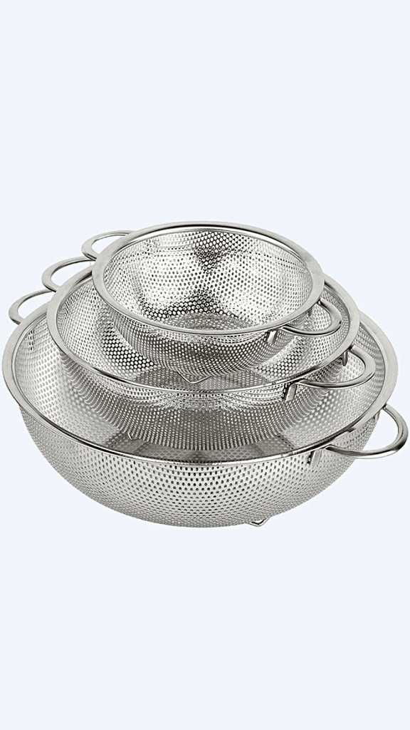 Stainless Steel Colander Fruit Rice Vegetable Washing Baskets Strainer Drainer With Handle Kitchen Storage Tools Colanders Trending Drain Basket Strainers