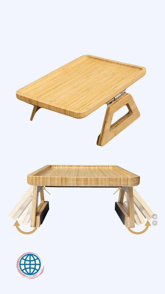 Sofa Armrest Side Table Wooden Couch Clip On Tray For Wide Couches, Sofa Armrest Side Sofas Couch Trending Bamboo Wood Trays Tables