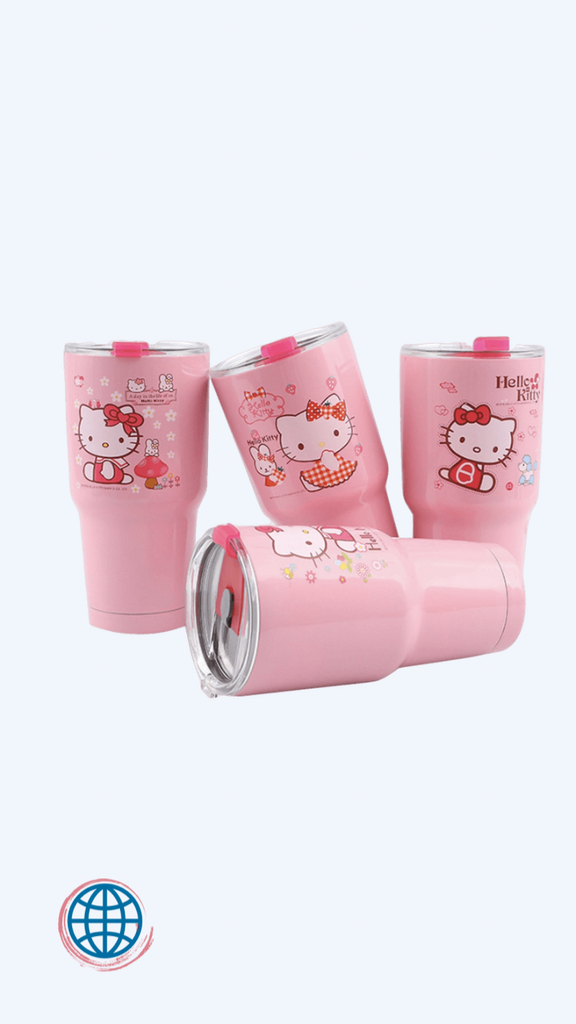 Hello Kitty Stainless Steel Vacuum Flask Japanese Portable Car Drinking Cup Creative Gifts Cute Pink Water Bottle 30 Oz Trending Japan Kawaii Bottles