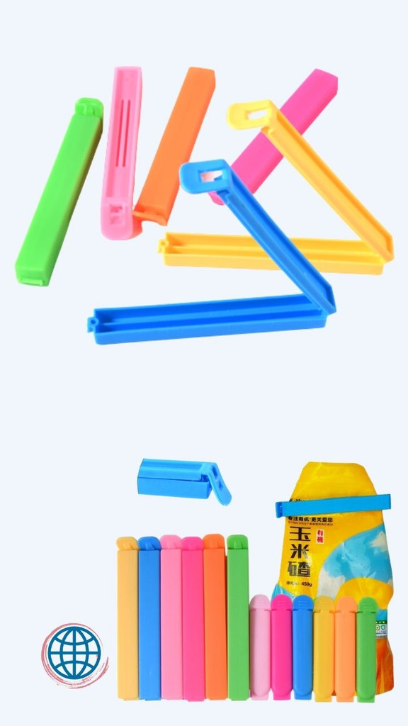 Food Bag Clips 10-Piece 10Pcs Portable New Kitchen Storage Food Snack Seal Sealing Bag Clip Sealer  Plastic Tool Kitchen Accessories Trending Bag Clips