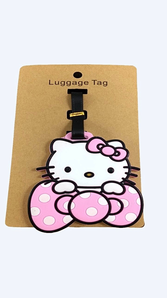 Hello Kitty Luggage Tag Japanese Cartoon Silica Gel Suitcase Anime Kawaii Ice Cream Unicorn ID Addres Holder Baggage Boarding Portable Label Tags Getaway Vacation Holiday Trending Japan Travel Accessories