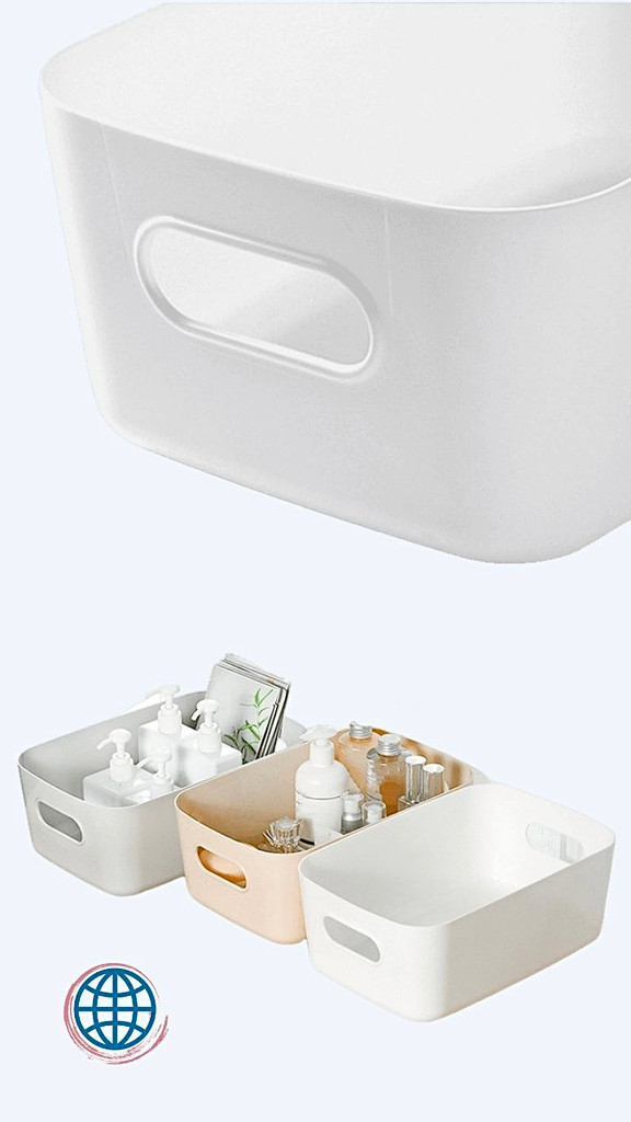 Desktop Storage Basket Sundries Underwear Toy Store Box Cosmetic Book Organizer Stationery Container Laundry Baskets Trending in White Gray / Grey Apricot Blue Green Orange