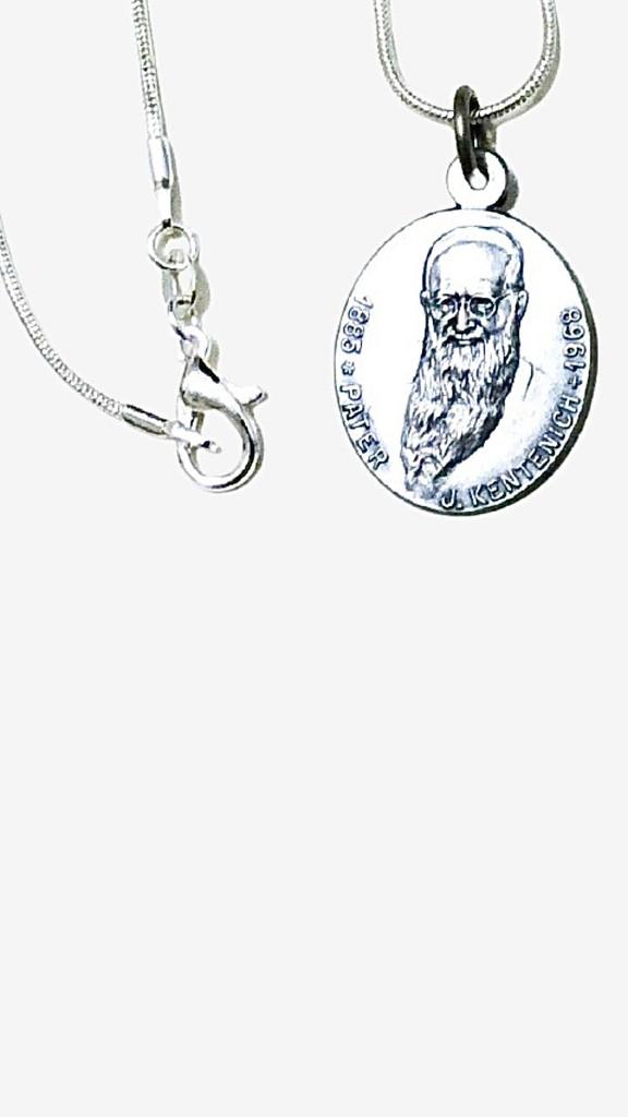 Religion religious Classic Fr. Joseph Kentenich medal pendant necklace Commemorative Vintage Originals Religious Artifacts Memorabilia