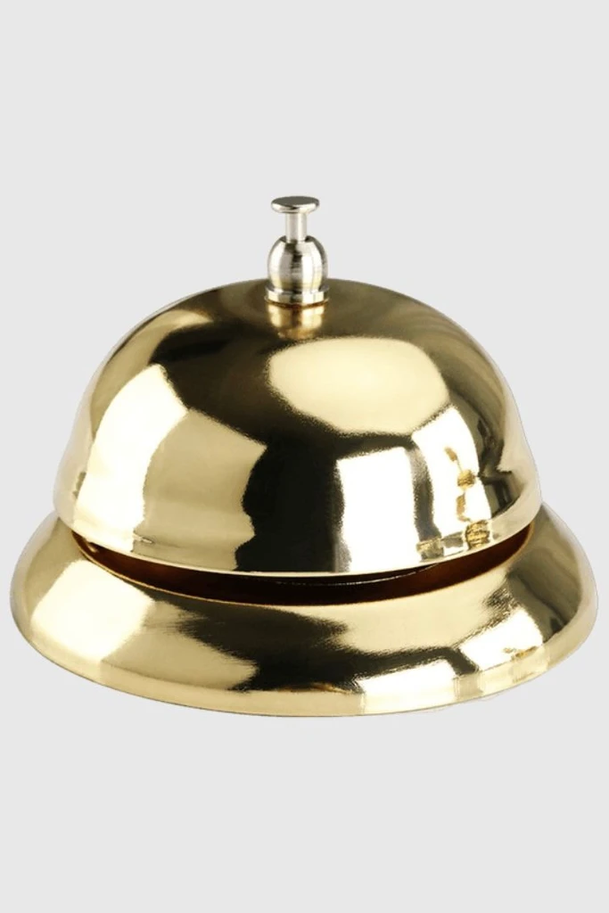 Service Call Bell  Kitchen Hotel Counter Desk Reception Restaurant 8.5cm Christmas Craft Cat Bells Bar Ringer Ring timer Trending in Golden color