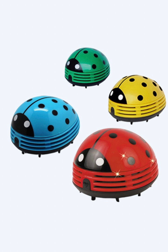 Mini Ladybug Desktop Vacuum Cleaner Home Office Cleaning Desktop Coffee Table Rubber Crumbs Vacuum Cleaner Trending Table Dust Collector