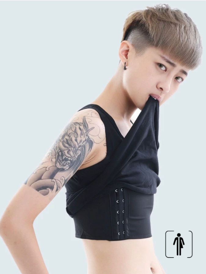 Seamless Chest Binder Vest Top  Bra Breast Binders Trans Undershirt Tomboy Bra Intimates Lesbian Casual Breathable Wire-Free Bras Cotton Long Chest Bralette T-Shirts S-4XL Women’s Tops Trend In Black