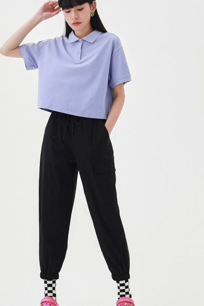 Mid Rise Out Pockets Joggers Women’s Jogger Sportswear Solid Color Loose Mid-Rise Cool Lady Pants Activewear for Woman Trending in Black