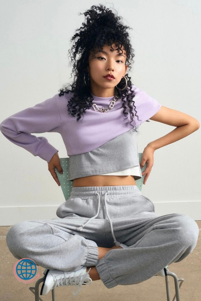 Loose Fit Sports Pants Women’s Casual Embroidered Bunched Knitted Mid Rise Trousers Woman Sport Loose Long Pant Elastic Waist Drawstring Closure Hiphop Activewear Sportswear Pants Trending in Gray / Grey