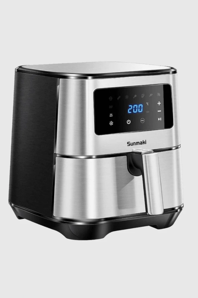 5.5L Hot Air Fryer 360°    Sunmaki Multi-Functional Hot Air Heating with 8 Presets, 1700W Deep Fryers Without Oil Trending Kitchen Appliance