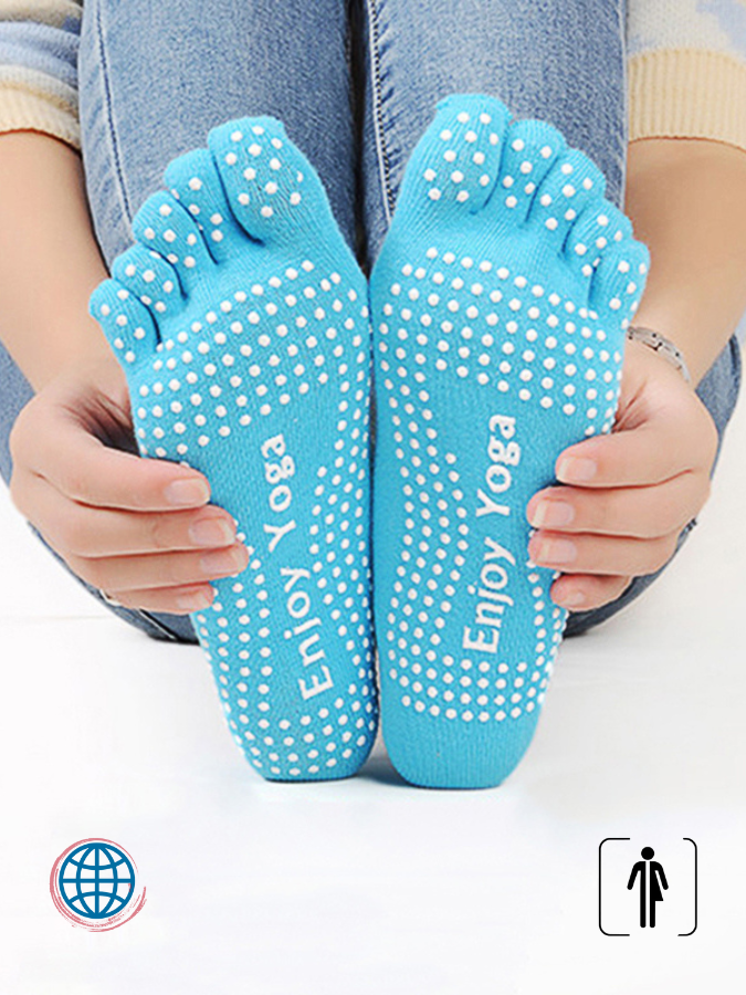 Anti-Slip Yoga Socks  Women’s Colorful Five-finger Anti Beriberi Fitness Pilates Sox Five Toe Finger Sock Trending for Woman