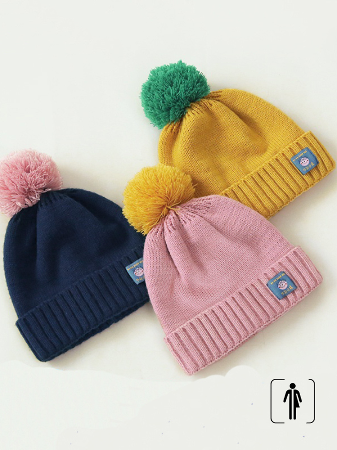 Beanie Hat  Unisex Anywear Mens Women’s Winter Thick Warm Skullies Knitted Letter Cap Outdoor Headwear Caps Ribbed Bobble Hats for Man woman Trending in Navy Blue Pink Mustard Yellow