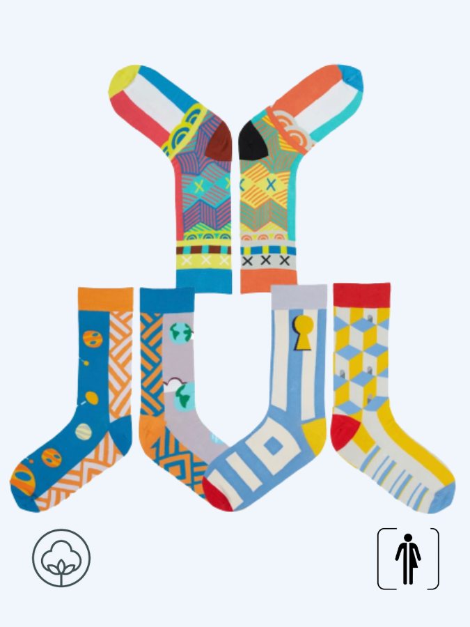 Harajuku Ankle Socks  Japanese Unisex Anywear Adult Women‘s And Men's High Quality Cotton Funny Three-dimensional Geometric Pattern Short Japan Sock for Man Woman Trending in Blue Orange Red White
