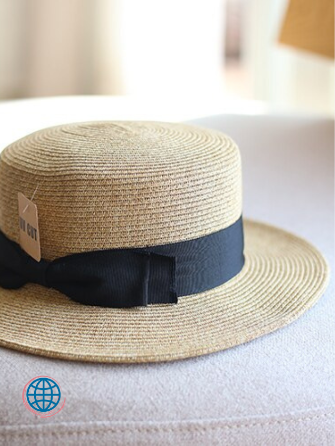Flat-Top Straw Hat  Women's Japanese Mix Color with Lovely Bowknot Fashion Outing Sun Hats Beach Casual Japan Style Hats Headwear trending for Woman in Black