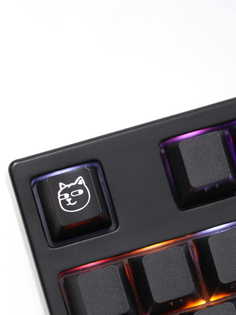 Shine Through Dog Keycap Novelty ABS Etched back lit black red r1 dogs head puppy Trending keyboard keys
