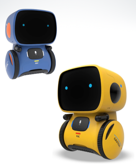 Emo Robot   Smart Robots Dance Voice Command Sensor, Singing, Dancing, Repeating Robotic Talking Toy for Kids Boys and Girls Trending in Blue Yellow