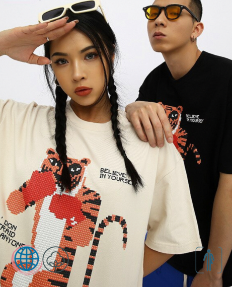 Graphic Loose Crewneck T-Shirt  Unisex Anywear Mens Women’s Summer Trendy Brand Street Fun Anime Tiger Print Short-sleeved Plus Size Fashion T-Shirts for Man Woman Trending in Apricot Black Green