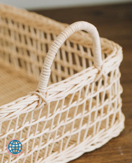 Rattan Storage Basket   Kitchen Items Durable Organizer Handmade Braided Picnic Fruit Food Organization Bucket Home Table Decor Trending Organizers Baskets