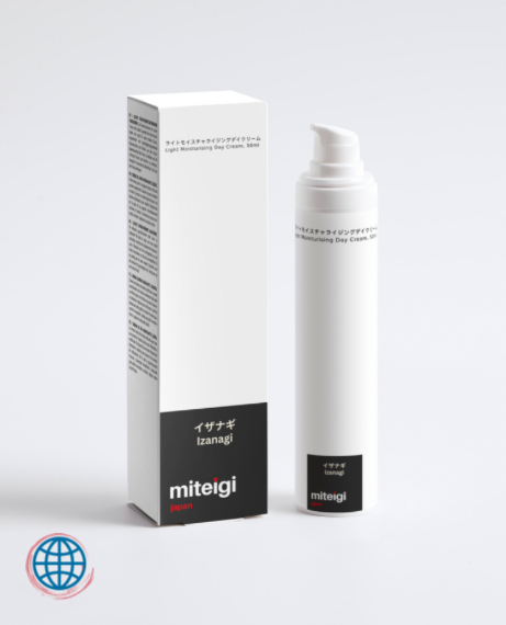 Light Moisturising Day Cream 50ml Izanagi with Citrus Green tea moisturising Aloe juice Argan oil Hyaluronic Acid and Betaine enriched to revive moisture levels, and give skin immediate freshness vegan care trending skincare by miteigi