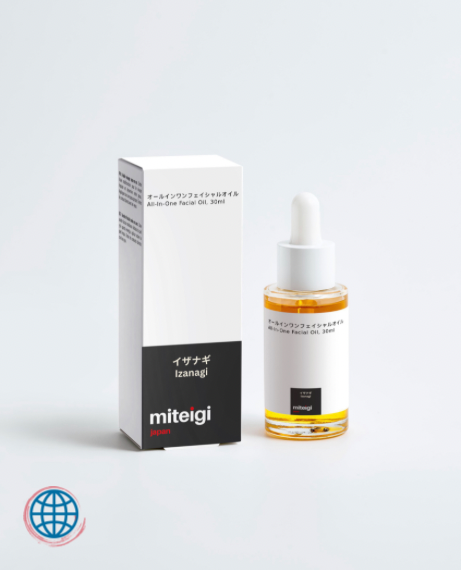 All-In-One Facial Oil 30ml Sparkling juicy mandarine in floral cloud aroma hydrates and makes your skin look energized adds glow and radiance Izanagi trending skincare by miteigi