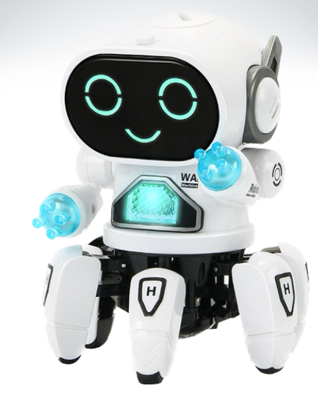 Dancing Robotic Dog  Unisex Children Boys Girls Child Emo Robot Smart Robots Dance Voice Command Sensor, Singing, Dancing, Repeating Robot Toy Talking Robots Toys in trending White