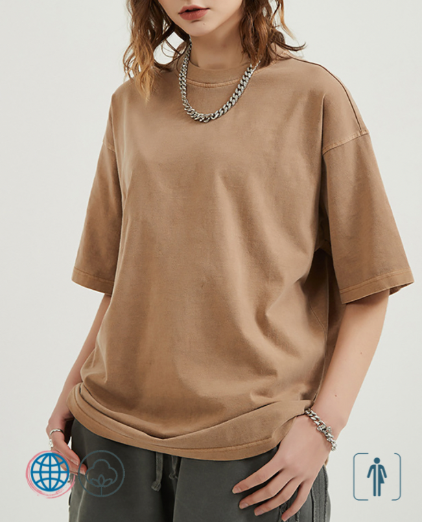 MiteigiYūki Cotton Crewneck T-Shirt   Genderful Unisex Anywear Mens Women’s Graphic Coconut Sport Tees Summer Tree Round Neck Short Sleeve T-Shirts Casual Vintage Classic Sports Tops Activewear T-Shirts Plus Size Fitness Tees for trending Woman Man in Khaki Tan Brown
