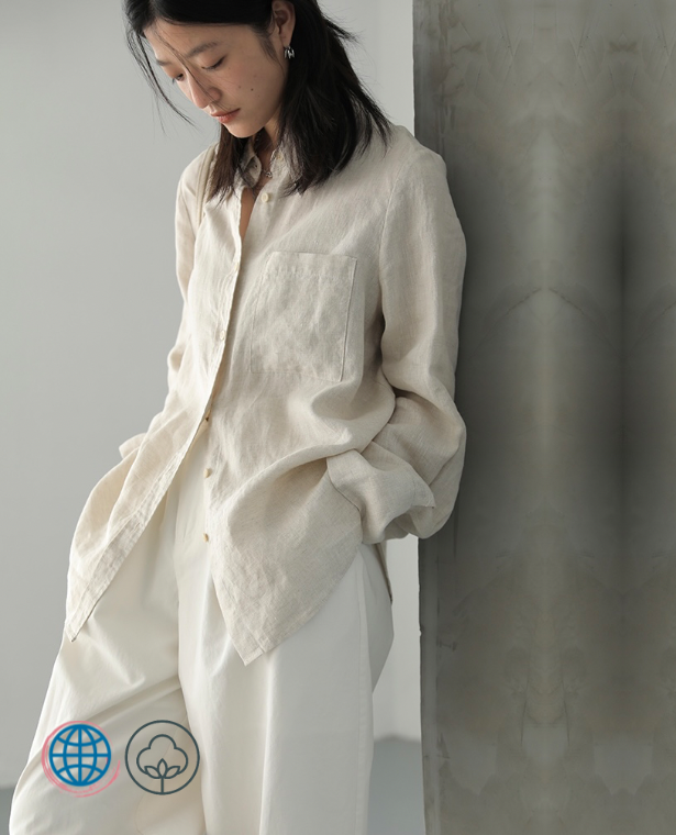 Classic Linen Shirt  Women’s Vintage Solid Loose Linen Lapel Long-sleeved Blouses Woman Tops Female Spring Summer Autumn Shirts Clothing For trending Woman In Khaki