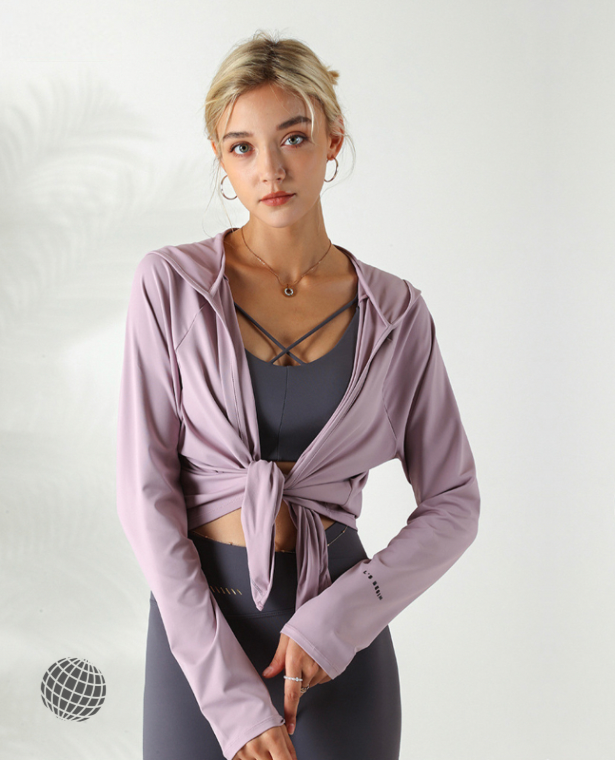 MiteigiYūki Hooded Sports Cardigan  Women’s Loose Sport Top Hoodies Jacket Running Cardigan Sportswear Fitness Jackets Anti-UV Long Sleeve Yoga Tops Hooded Girls Gym Workout Coat Shawl Activewear Outerwear for trending Woman in Purple