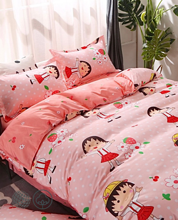 Anime Duvet Bedding Set   5 size Japan Anime Girl geometric linen cover sets Pastoral bed sheet AB side duvets covers Japan bedroom linens sets In trending Girls Japanese Anime