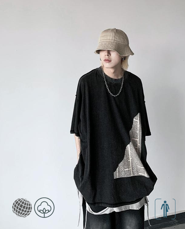 Graphic Anywear T-Shirt   Genderful Unisex Mens Womens Japanese Hip Hop Streetwear Alt Alternative Clothes Tee Tops Clothing Punk around o-neck Crewneck T-Shirts Summer Plus Size Japan Tops for Trending Man Woman in Black